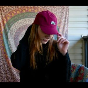 Burgundy Lacoste hat